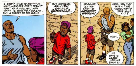 Charles Barkley vs Godzilla