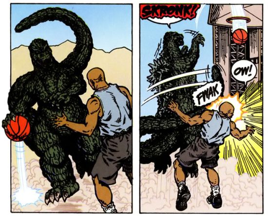 Charles Barkley vs Godzilla
