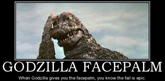 Godzilla Facepalm