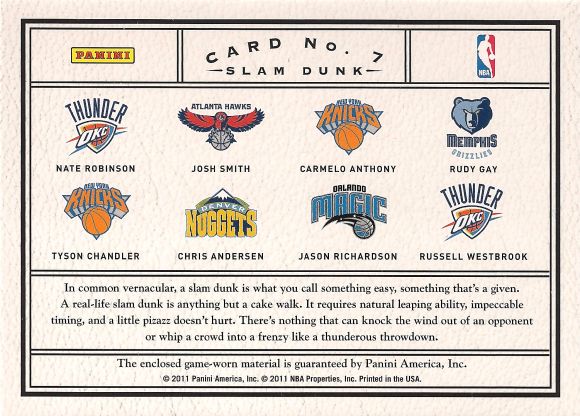 Panini Preferred 2011-12 Slam Dunk